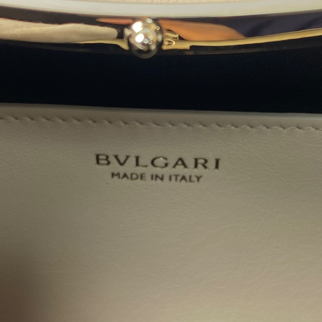 新品同様 ブルガリ BVLGARI レディース セルペンティーヌ トップハンドル 2way ショルダーバッグ ハンドバッグ 斜めがけ クロスボディ