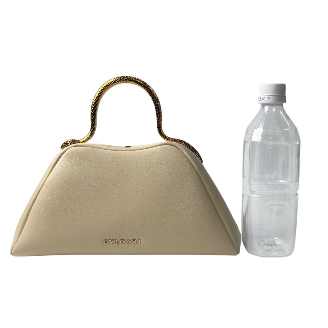 新品同様 ブルガリ BVLGARI レディース セルペンティーヌ トップハンドル 2way ショルダーバッグ ハンドバッグ 斜めがけ クロスボディ