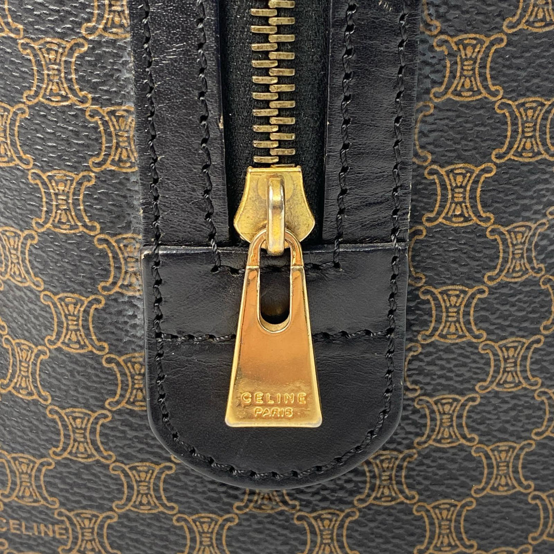 セリーヌ CELINE 黒 マカダム柄 ミニボストンバッグ レディース