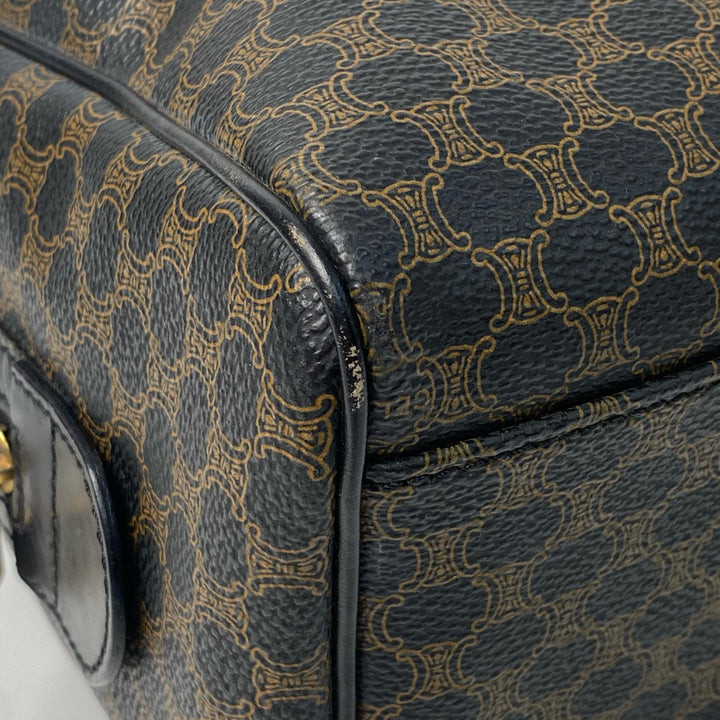 セリーヌ CELINE 黒 マカダム柄 ミニボストンバッグ レディース