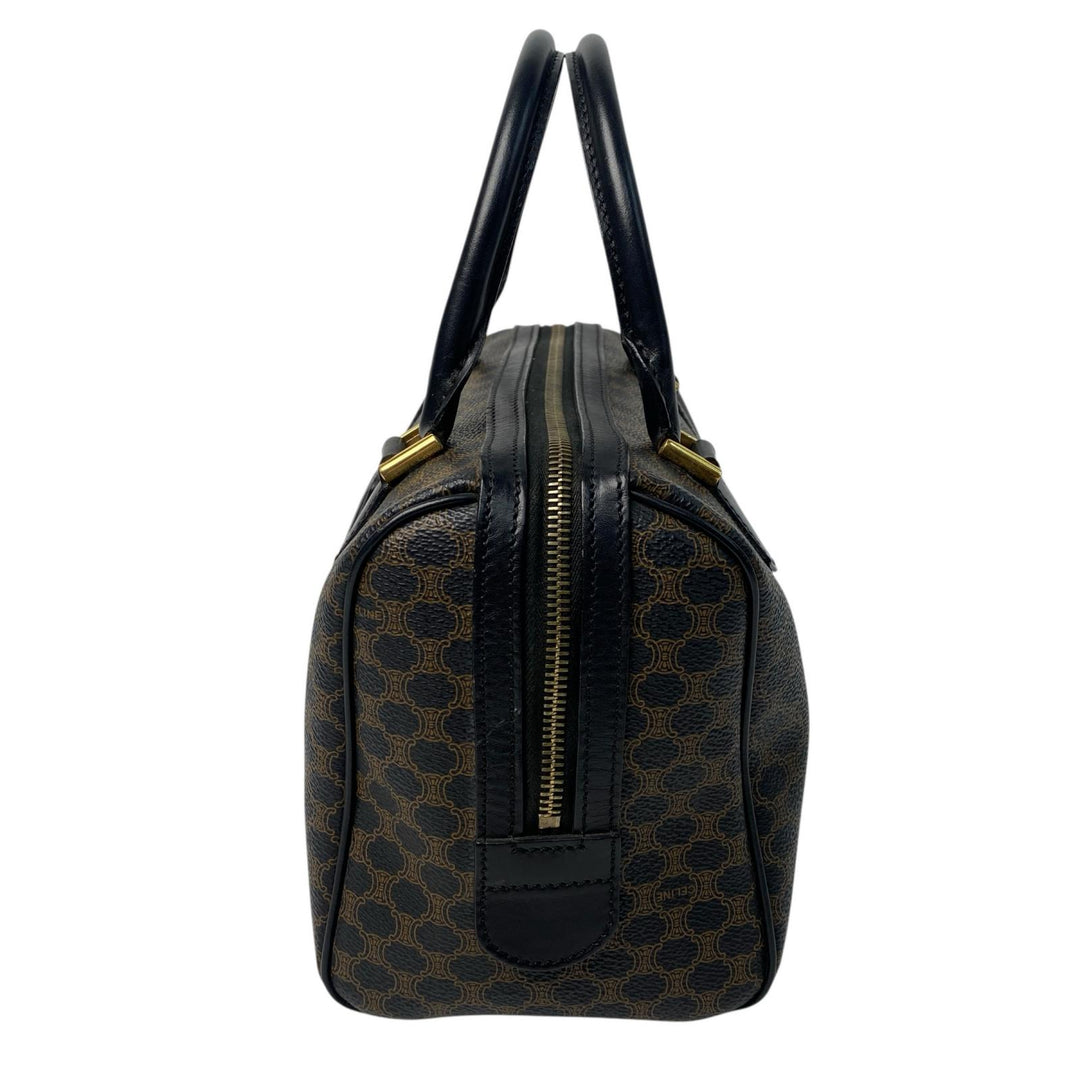 セリーヌ CELINE 黒 マカダム柄 ミニボストンバッグ レディース