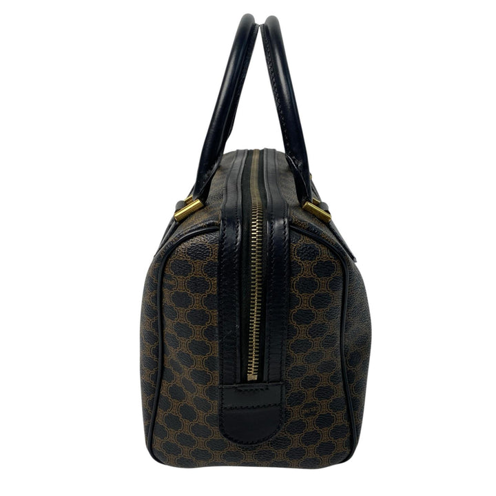 セリーヌ CELINE 黒 マカダム柄 ミニボストンバッグ レディース