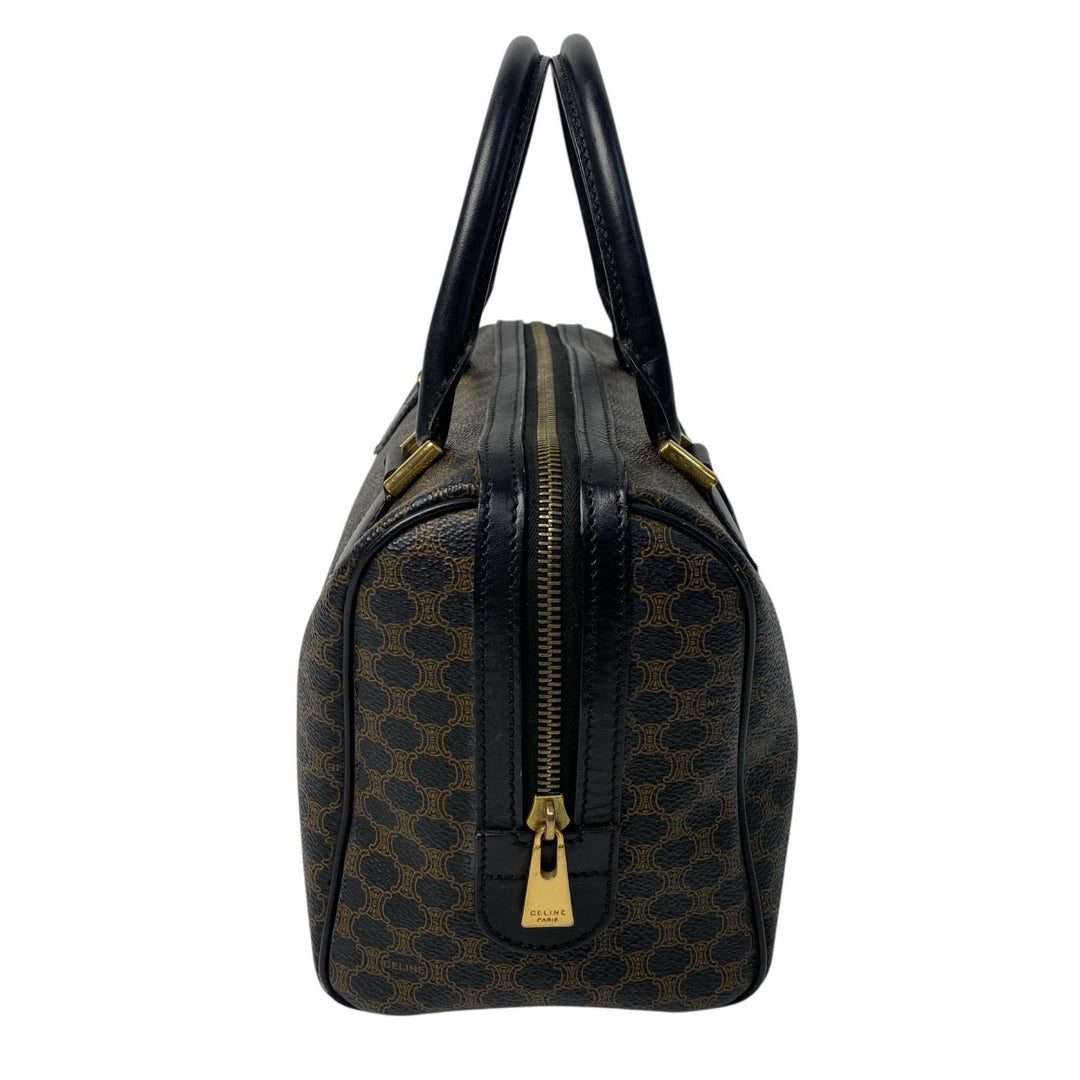 セリーヌ CELINE 黒 マカダム柄 ミニボストンバッグ レディース