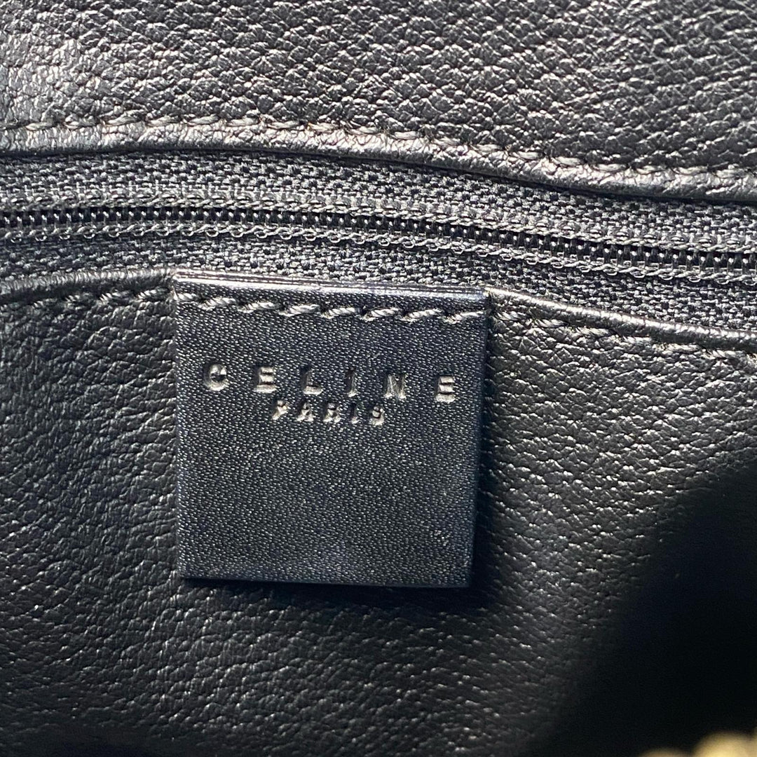 セリーヌ CELINE 黒 マカダム柄 ミニボストンバッグ レディース