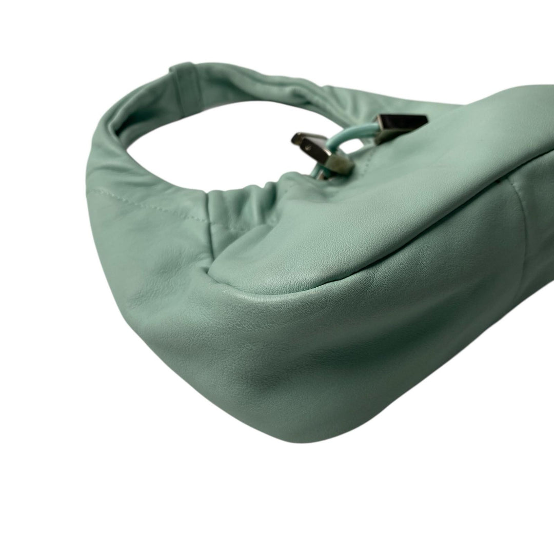 美品 サルヴァトーレフェラガモ Ferragamo レディース ワンショルダー ミニ ハンドバッグ ミントグリーン
