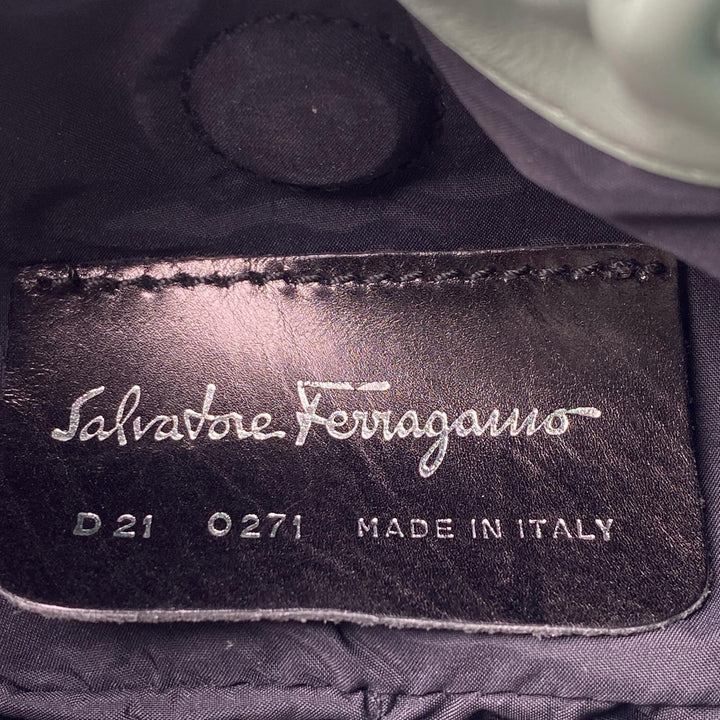 美品 サルヴァトーレフェラガモ Ferragamo レディース ワンショルダー ミニ ハンドバッグ ミントグリーン