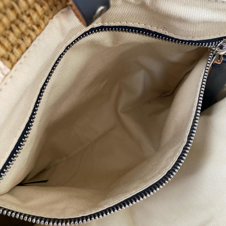 マルニ MARNI ラフィア キャンバス 2way ショルダーバッグ ハンドバッグ レディース