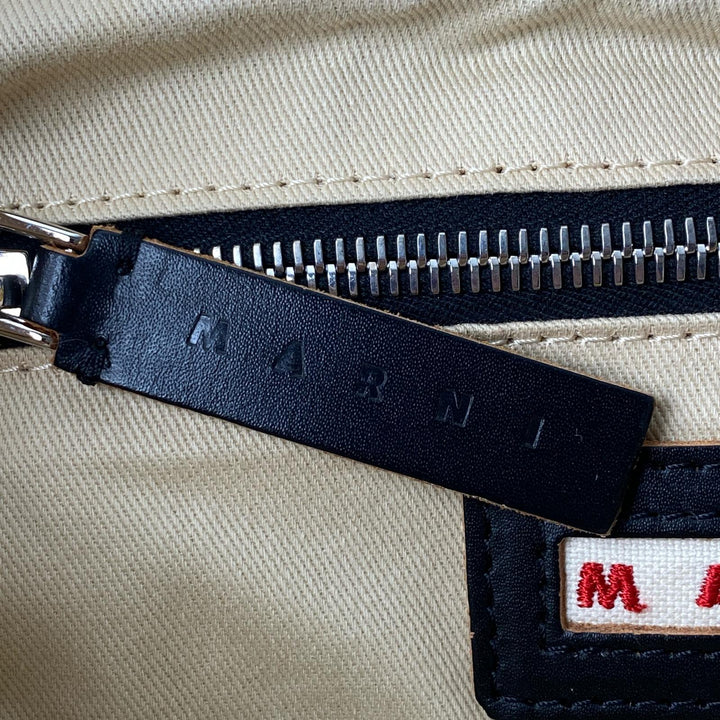 マルニ MARNI ラフィア キャンバス 2way ショルダーバッグ ハンドバッグ レディース