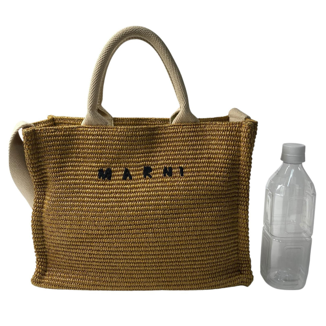マルニ MARNI ラフィア キャンバス 2way ショルダーバッグ ハンドバッグ レディース