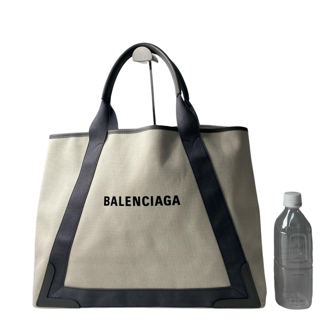 美品 バレンシアガ BALENCIAGA レディース ネイビーカバス M トートバッグ 339936.9285.V.002123