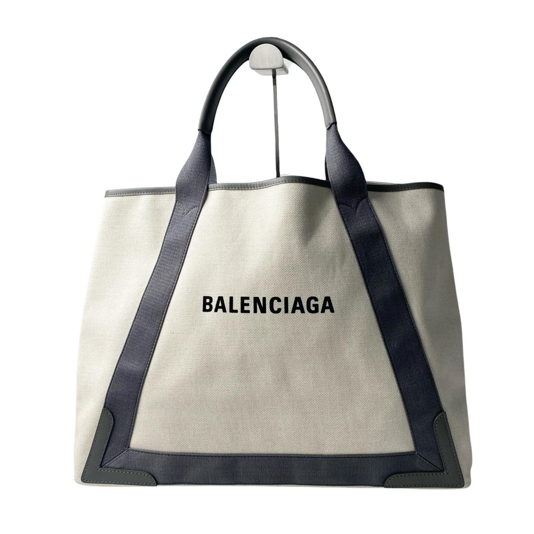美品 バレンシアガ BALENCIAGA レディース ネイビーカバス M トートバッグ 339936.9285.V.002123