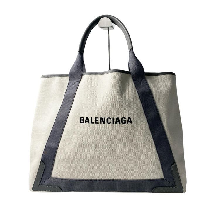 美品 バレンシアガ BALENCIAGA レディース ネイビーカバス M トートバッグ 339936.9285.V.002123