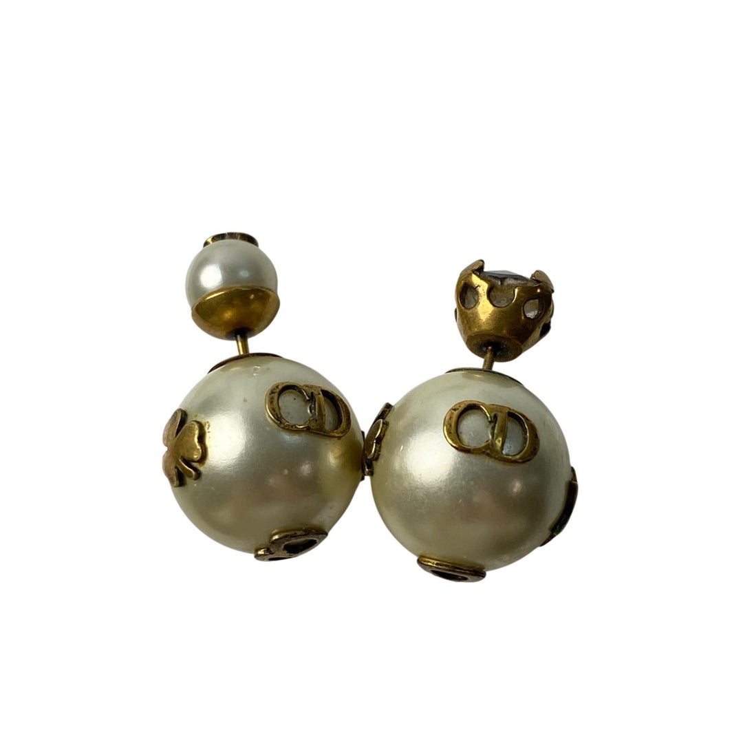 ディオール DIOR トライバルピアス フェイクパール ビー ロゴ レディース