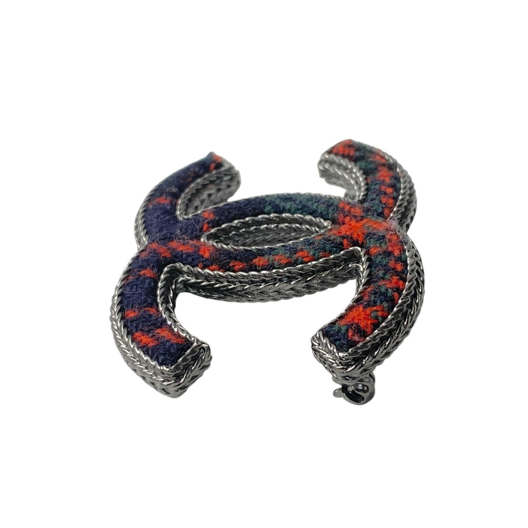 美品 シャネル CHANEL ココマーク ツイードブローチ B13A レディース