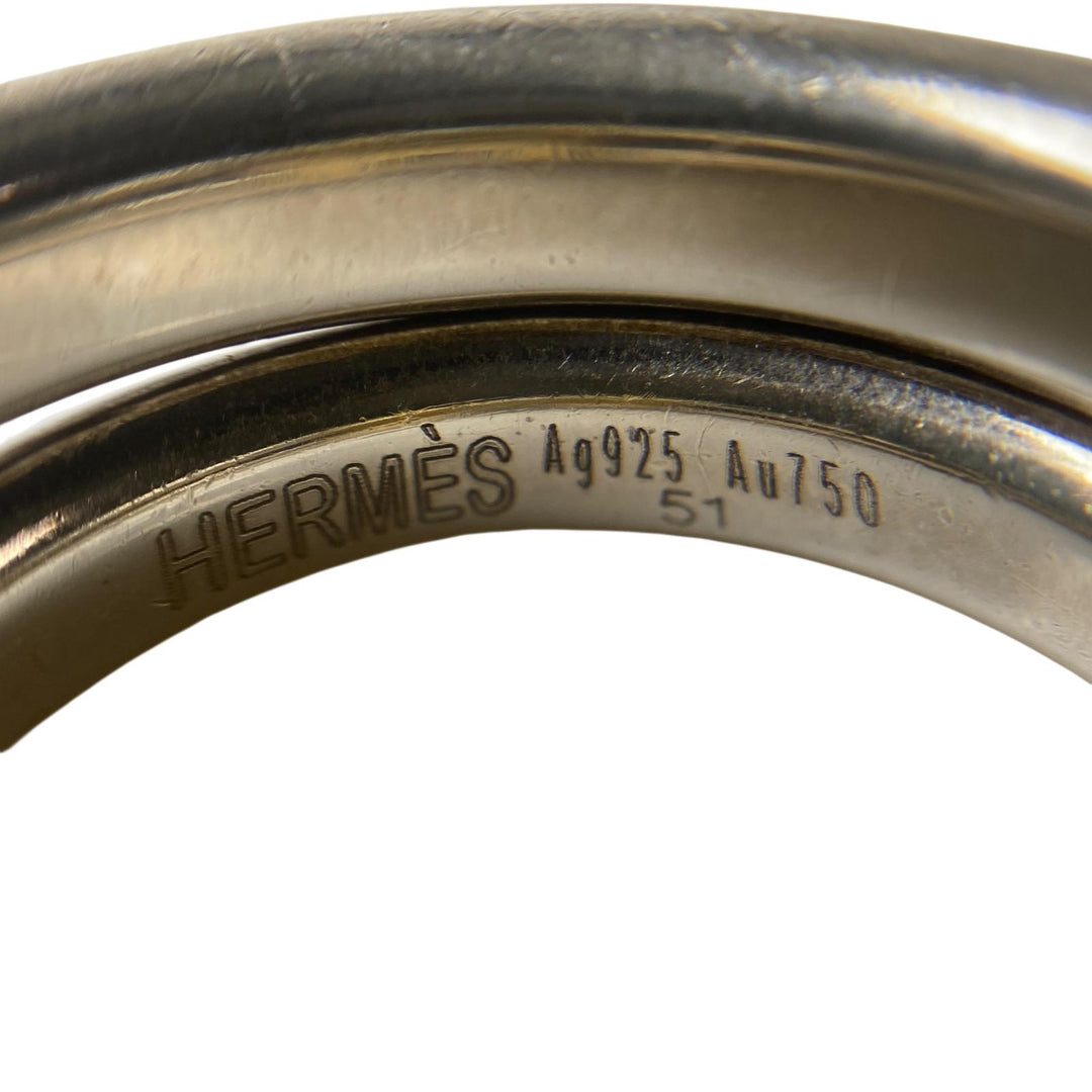エルメス HERMES オランプ リング #51 約10号 Au750 Ag925 レディース