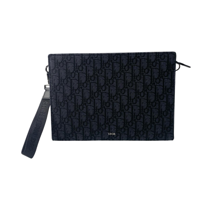 未使用 ディオール DIOR オブリーク トロッター トライアングル A5 クラッチバッグ メンズ