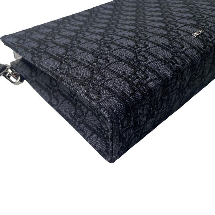 未使用 ディオール DIOR オブリーク トロッター トライアングル A5 クラッチバッグ メンズ