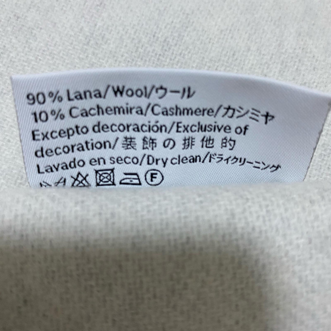 ロエベ LOEWE アナグラム カシミヤ ウール マフラー ライトグレー レディース