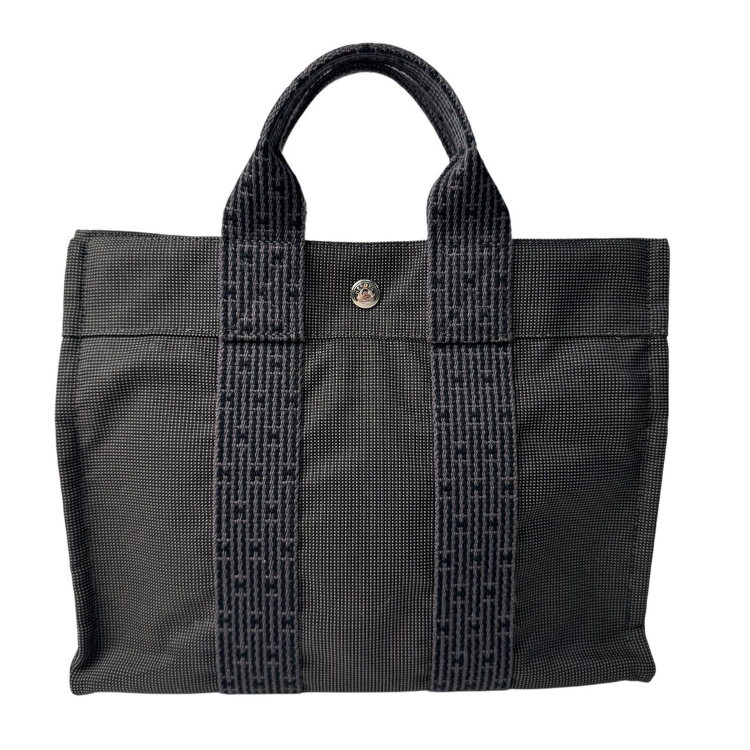美品 エルメス HERMES エールラインミニ PM トートバッグ キャンバス レディース