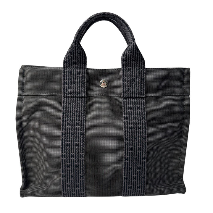 美品 エルメス HERMES エールラインミニ PM トートバッグ キャンバス レディース