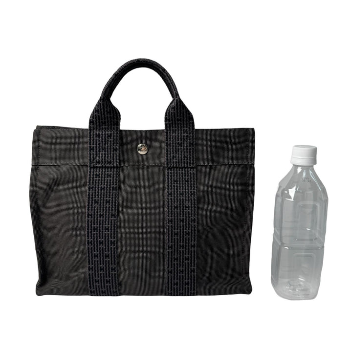 美品 エルメス HERMES エールラインミニ PM トートバッグ キャンバス レディース