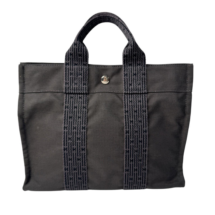 美品 エルメス HERMES エールラインミニ PM トートバッグ キャンバス レディース