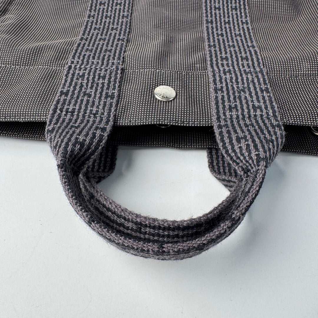 美品 エルメス HERMES エールラインミニ PM トートバッグ キャンバス レディース