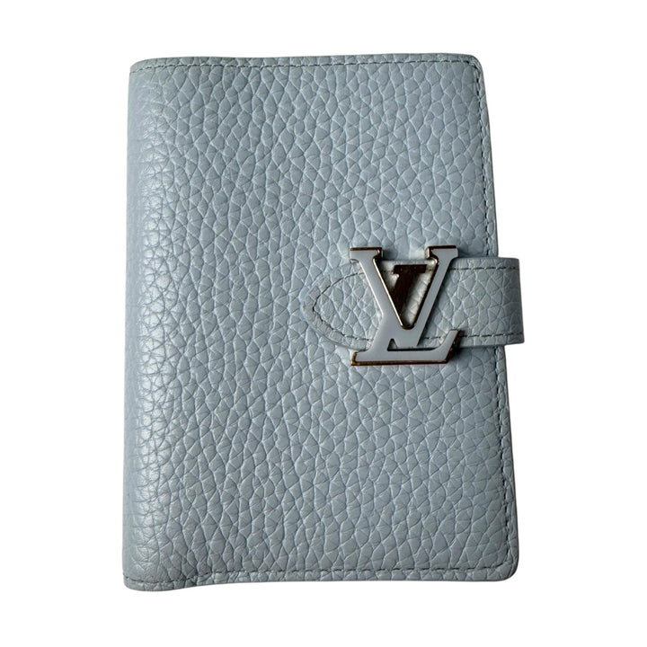 ルイヴィトン LOUIS VUITTON ヴェルティカルコンパクトウォレット カプシーヌ 二つ折り財布 M83572 IC レディース