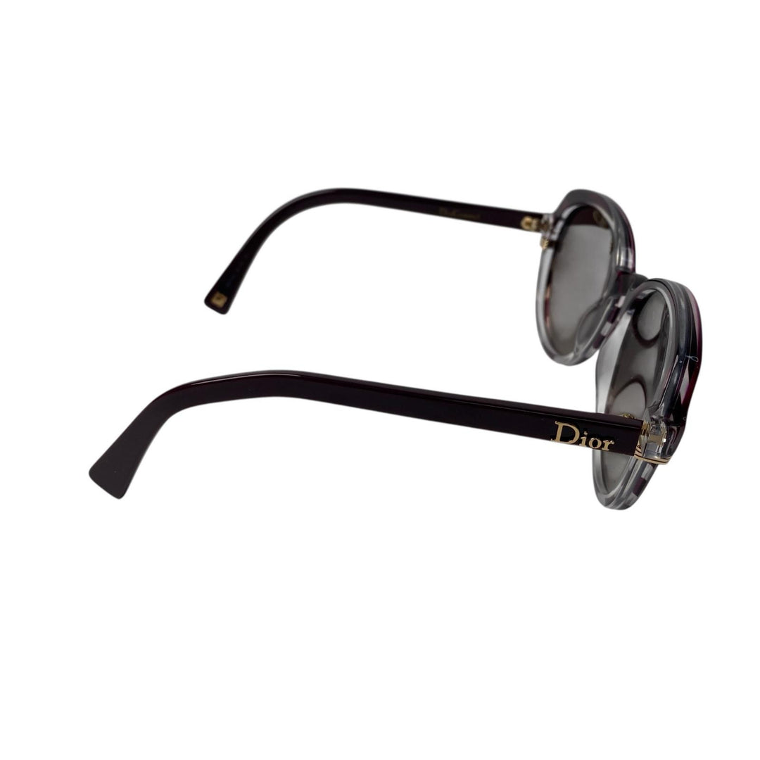美品 ディオール DIOR サングラス サイドロゴ 度なし レディース