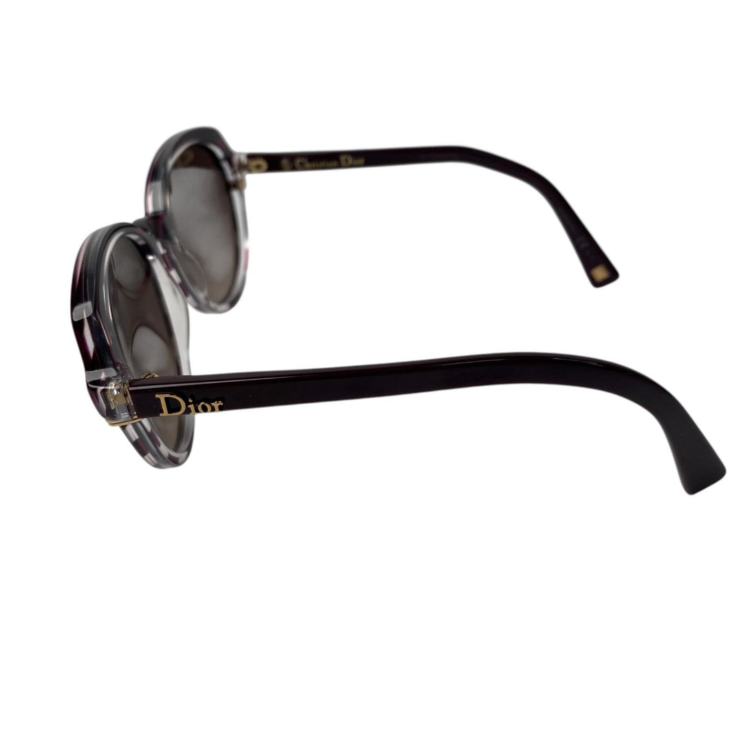 美品 ディオール DIOR サングラス サイドロゴ 度なし レディース