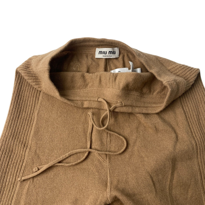 ミュウミュウ MIUMIU 現行モデル ウール セットアップ パーカー♯38 パンツ♯36 レディース
