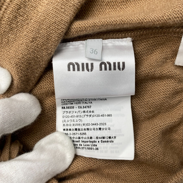 ミュウミュウ MIUMIU 現行モデル ウール セットアップ パーカー♯38 パンツ♯36 レディース