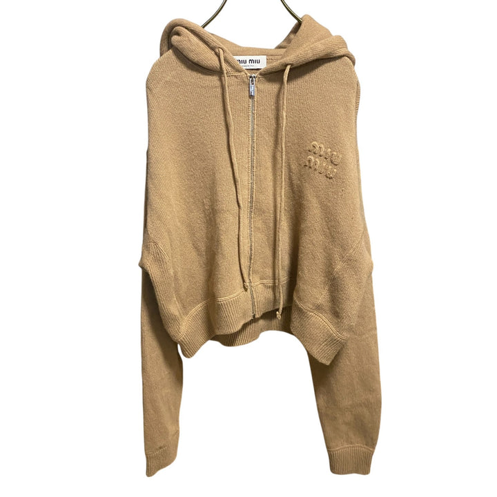 ミュウミュウ MIUMIU 現行モデル ウール セットアップ パーカー♯38 パンツ♯36 レディース