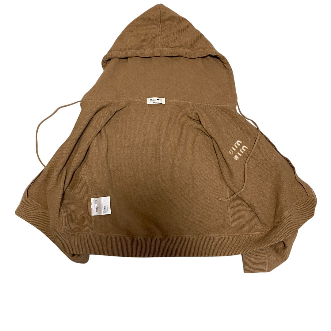 ミュウミュウ MIUMIU 現行モデル ウール セットアップ パーカー♯38 パンツ♯36 レディース