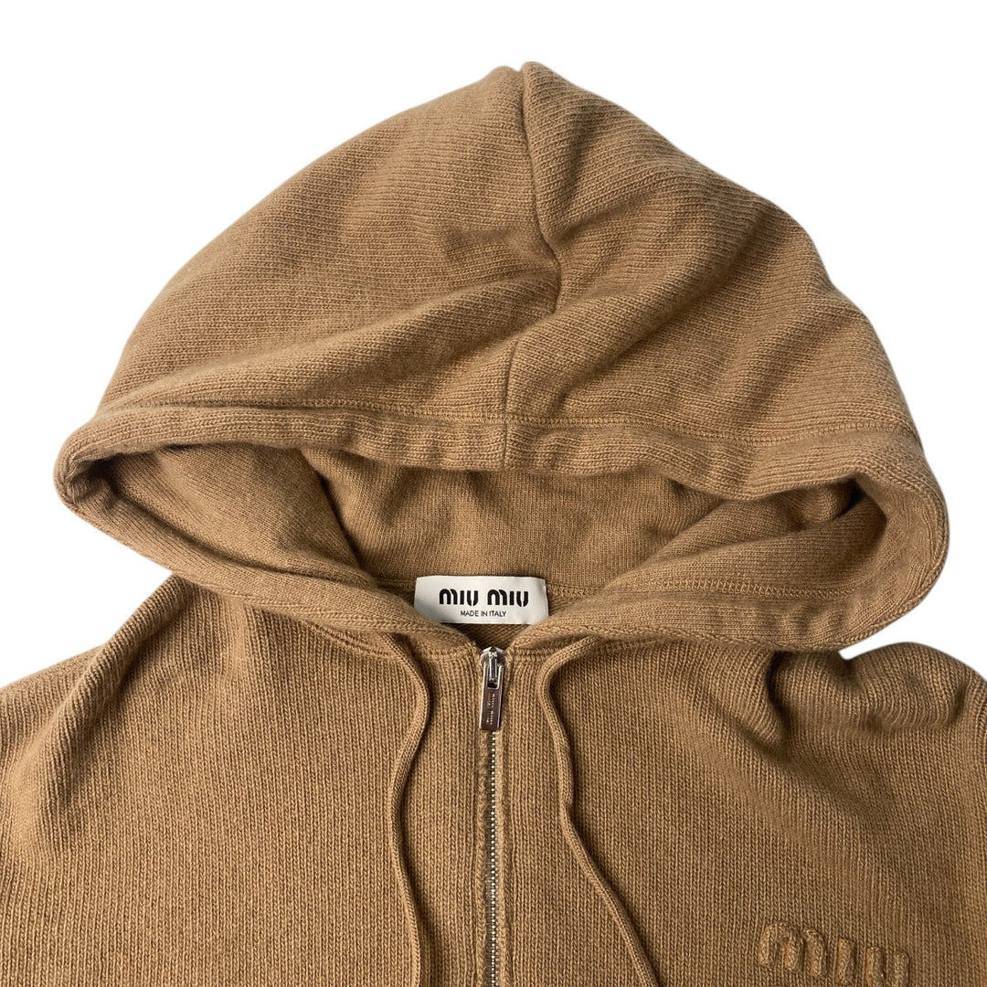 ミュウミュウ MIUMIU 現行モデル ウール セットアップ パーカー♯38 パンツ♯36 レディース