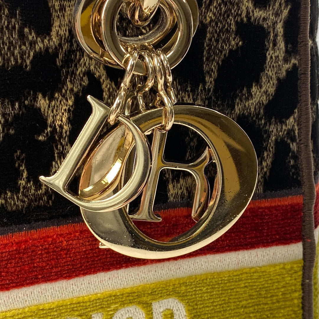 新品同様 ディオール DIOR レディース レディディオール ミディアム レオパード 2way ハンドバッグ ショルダーバッグ 斜めがけ クロスボディ