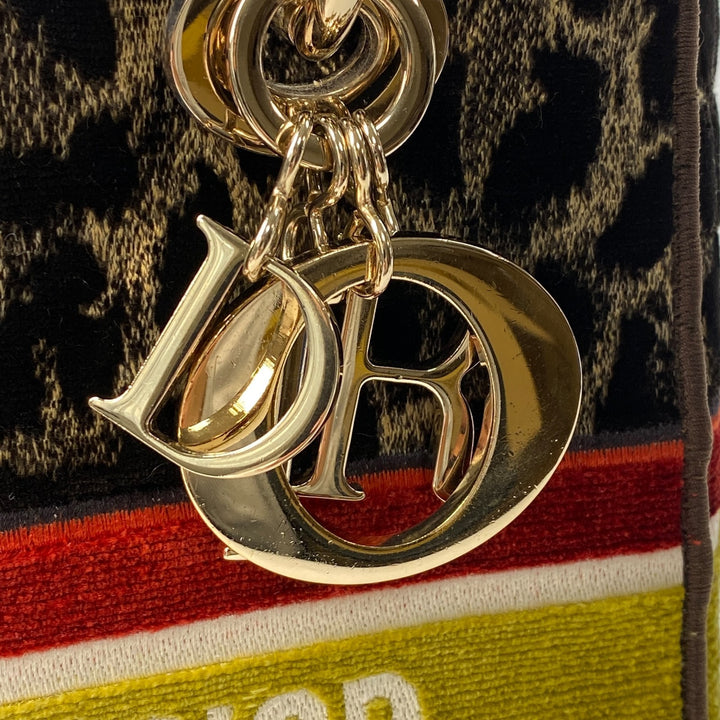 新品同様 ディオール DIOR レディース レディディオール ミディアム レオパード 2way ハンドバッグ ショルダーバッグ 斜めがけ クロスボディ