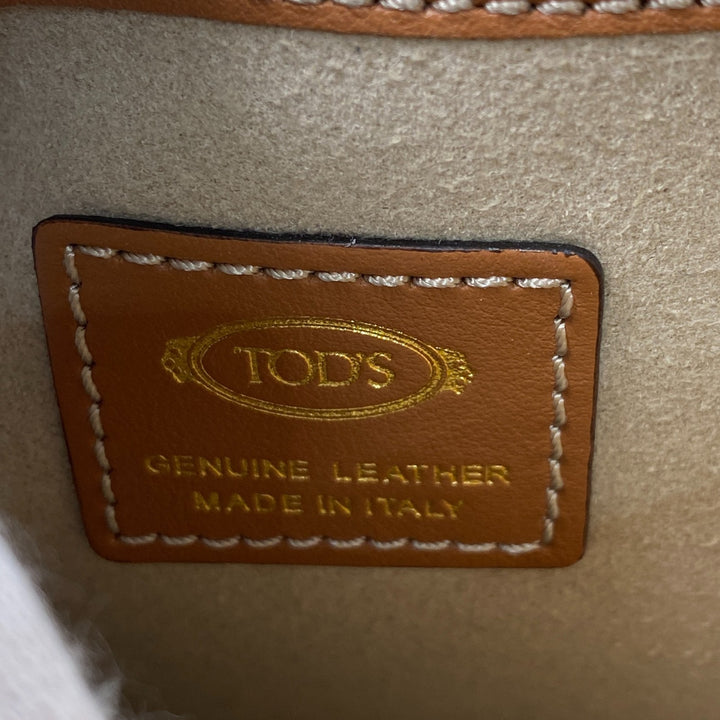 美品 トッズ TOD's レディース Tタイムレス ラフィア 2way ショルダーバッグ かごバッグ ハンドバッグ 斜めがけ クロスボディ