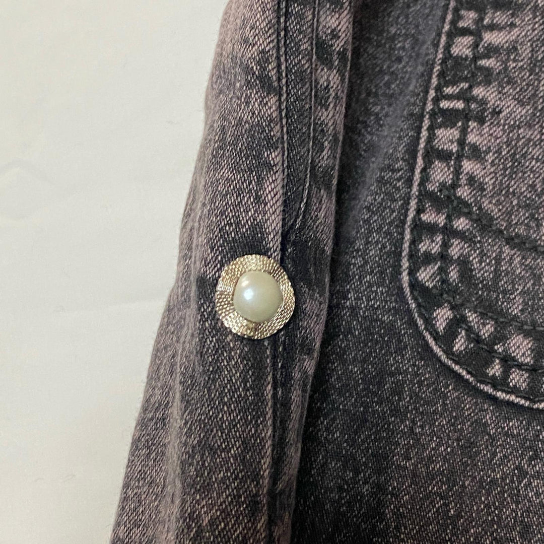 美品 シャネル CHANEL デニム ワイドパンツ 40 ココマーク P73404 レディース