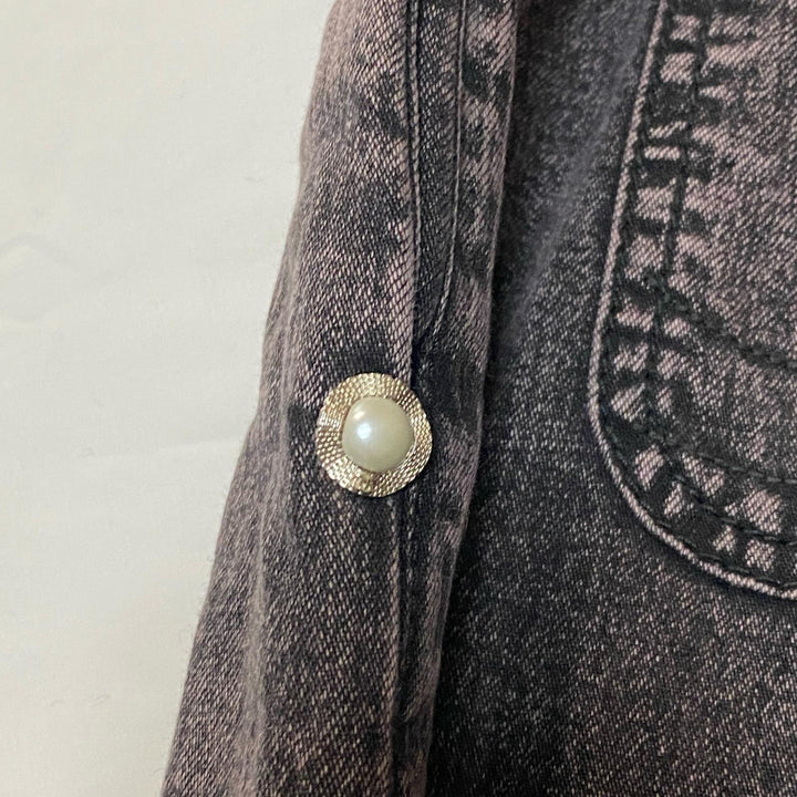 美品 シャネル CHANEL デニム ワイドパンツ 40 ココマーク P73404 レディース