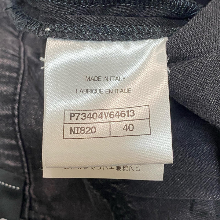 美品 シャネル CHANEL デニム ワイドパンツ 40 ココマーク P73404 レディース