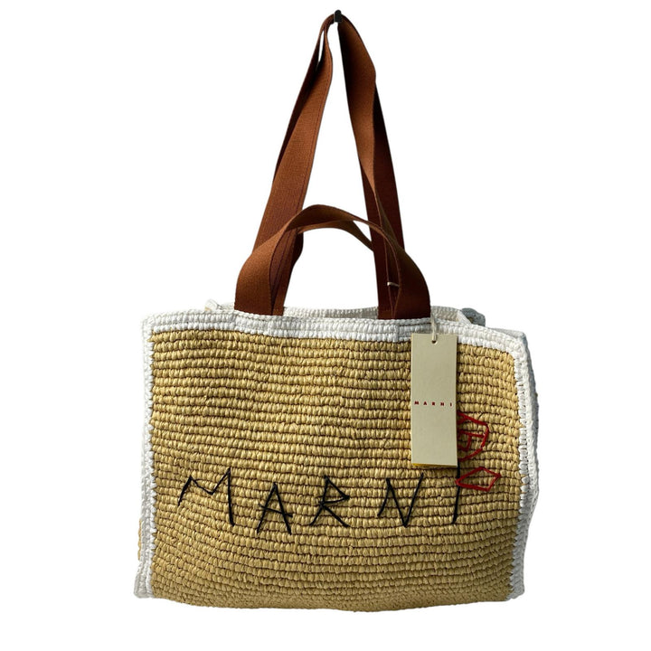 未使用 マルニ MARNI バスケット カゴバッグ トートバッグ ラフィア レディース
