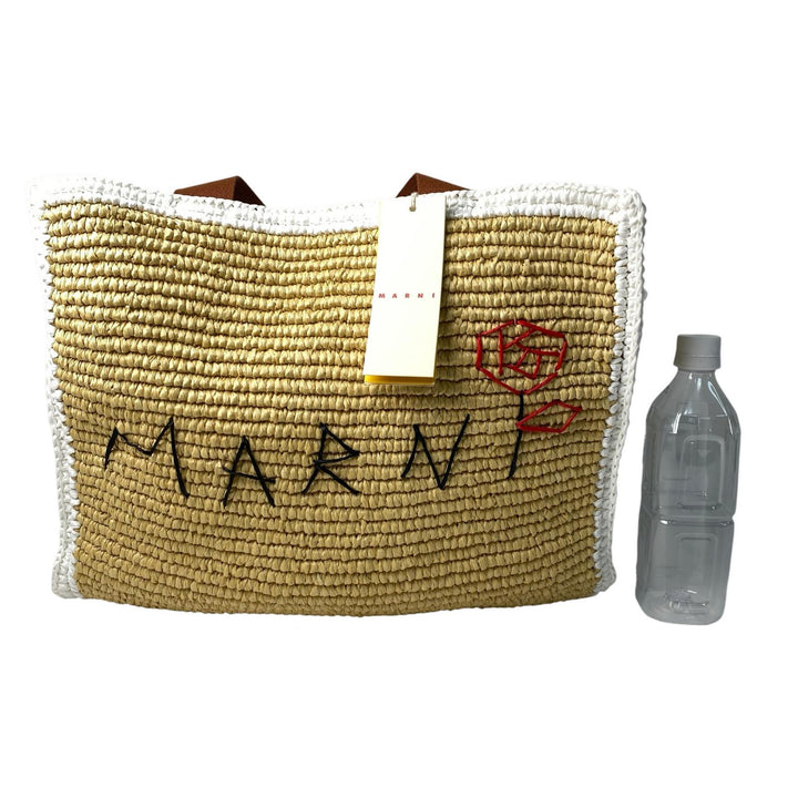 未使用 マルニ MARNI バスケット カゴバッグ トートバッグ ラフィア レディース