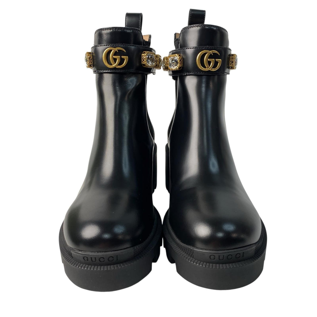 未使用 グッチ GUCCI GGマーモント サイドゴアブーツ # 36.5 550036 レディース