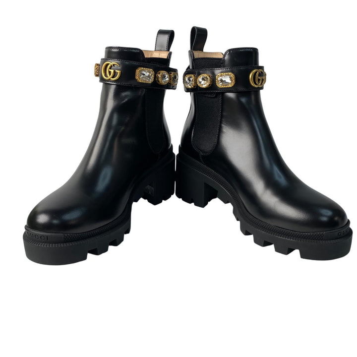 未使用 グッチ GUCCI GGマーモント サイドゴアブーツ # 36.5 550036 レディース