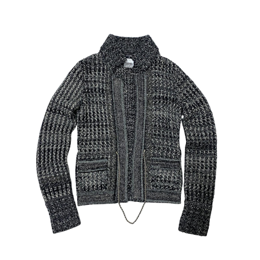 シャネル CHANEL カシミアニットチェーンビジュー カーディガン #36 P42041 レディース