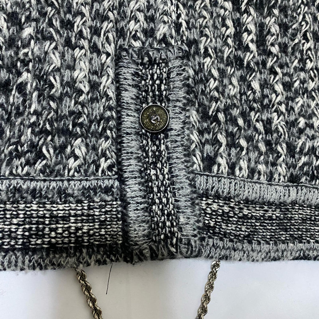 シャネル CHANEL カシミアニットチェーンビジュー カーディガン #36 P42041 レディース