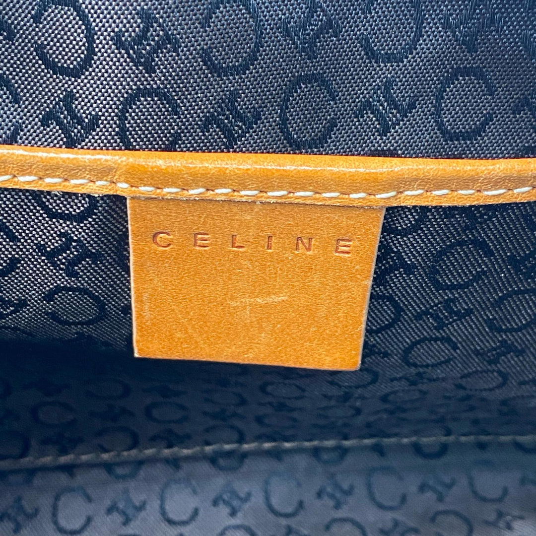 セリーヌ CELINE ヴィンテージ Cマカダム スエード ショルダーバッグ レディース
