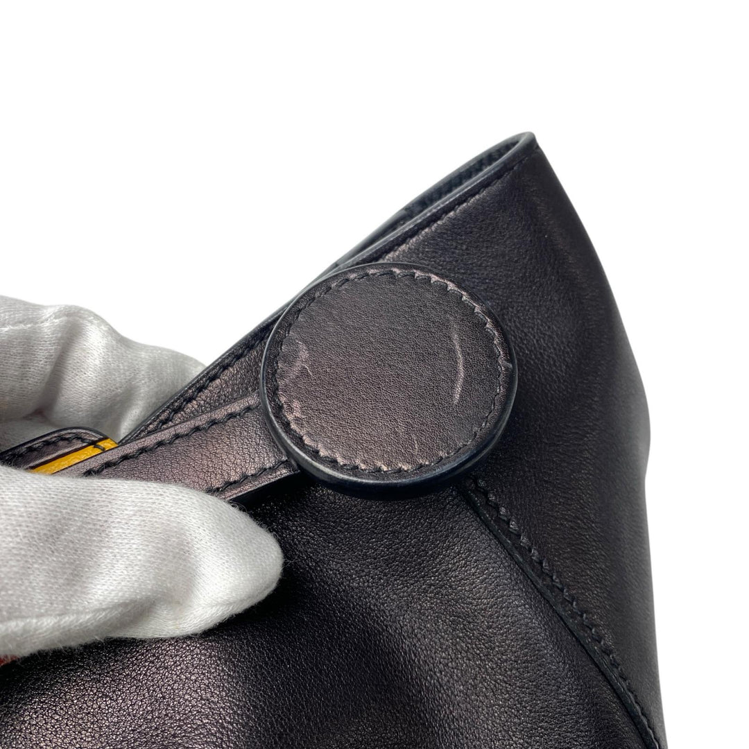 エルメス HERMES リコル 17 C刻印 ショルダーバッグ ブラック レディース