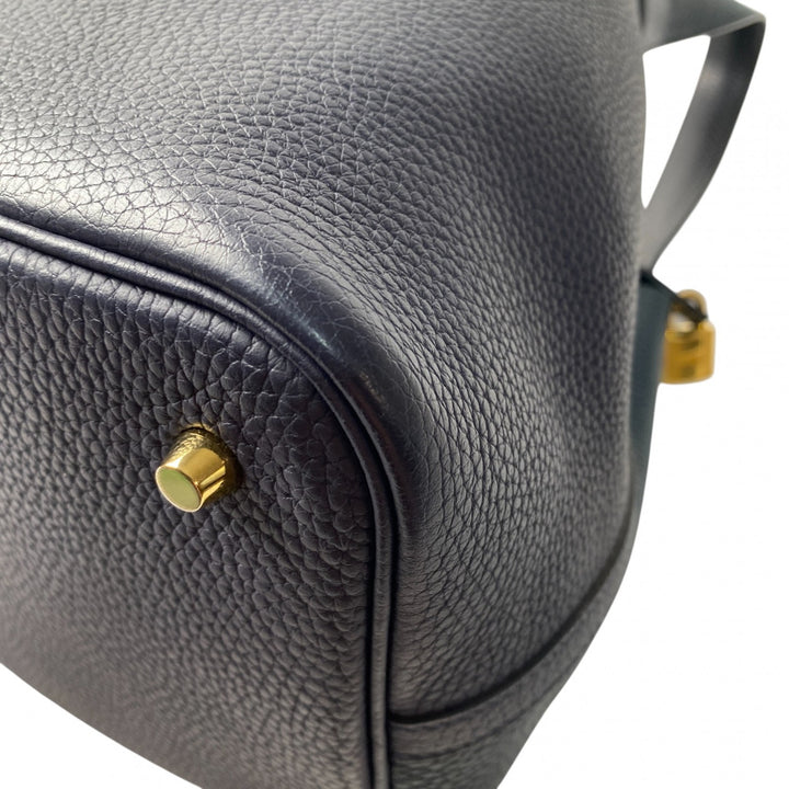 エルメス HERMES レディース ピコタンロック MM ブルーニュイ・ヴェールシプレ カザック Y刻印 ゴールド金具 トリヨン ハンドバッグ